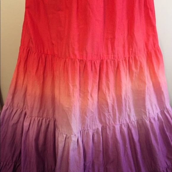 Boho tiered hippie maxi skirt with full - Picture 3 of 5
